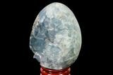 Crystal Filled Celestine (Celestite) Egg Geode - Madagascar #140312-3